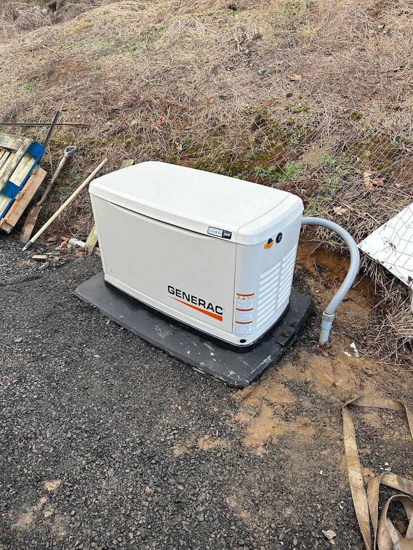Whole-home standby generator installation